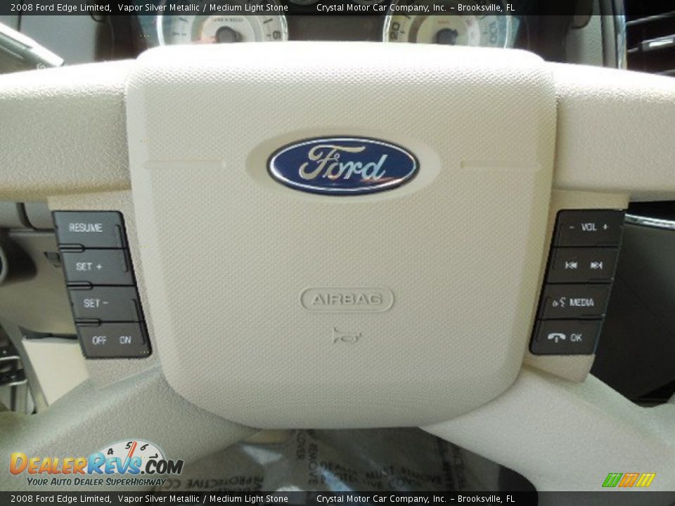 2008 Ford Edge Limited Vapor Silver Metallic / Medium Light Stone Photo #23
