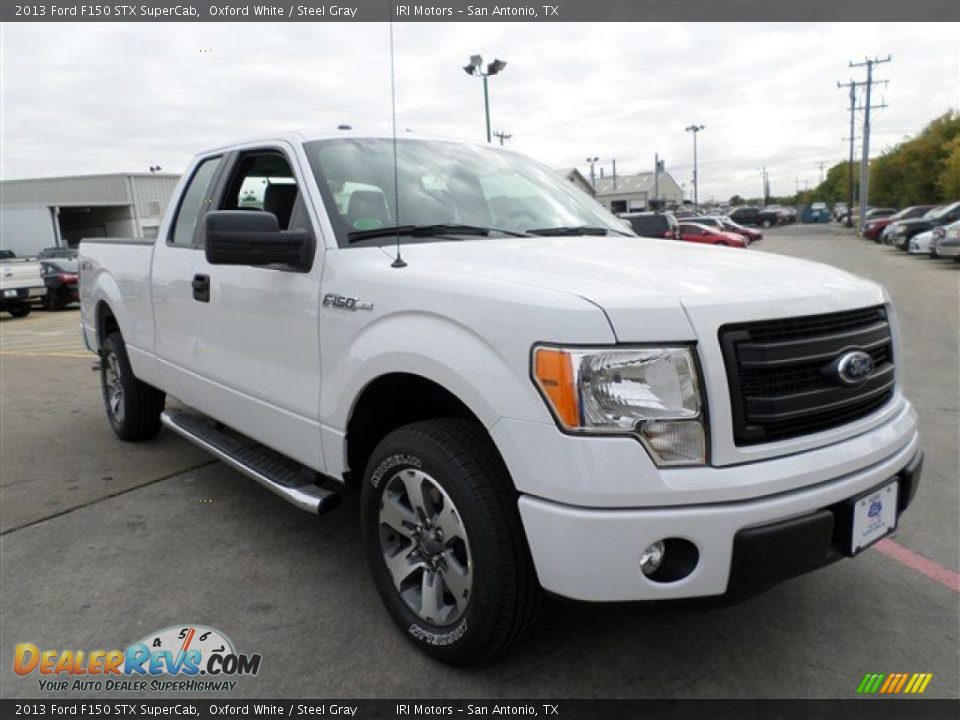 2013 Ford F150 STX SuperCab Oxford White / Steel Gray Photo #7
