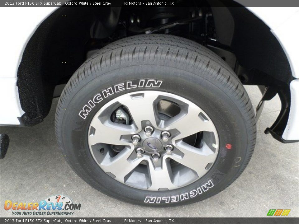 2013 Ford F150 STX SuperCab Oxford White / Steel Gray Photo #8