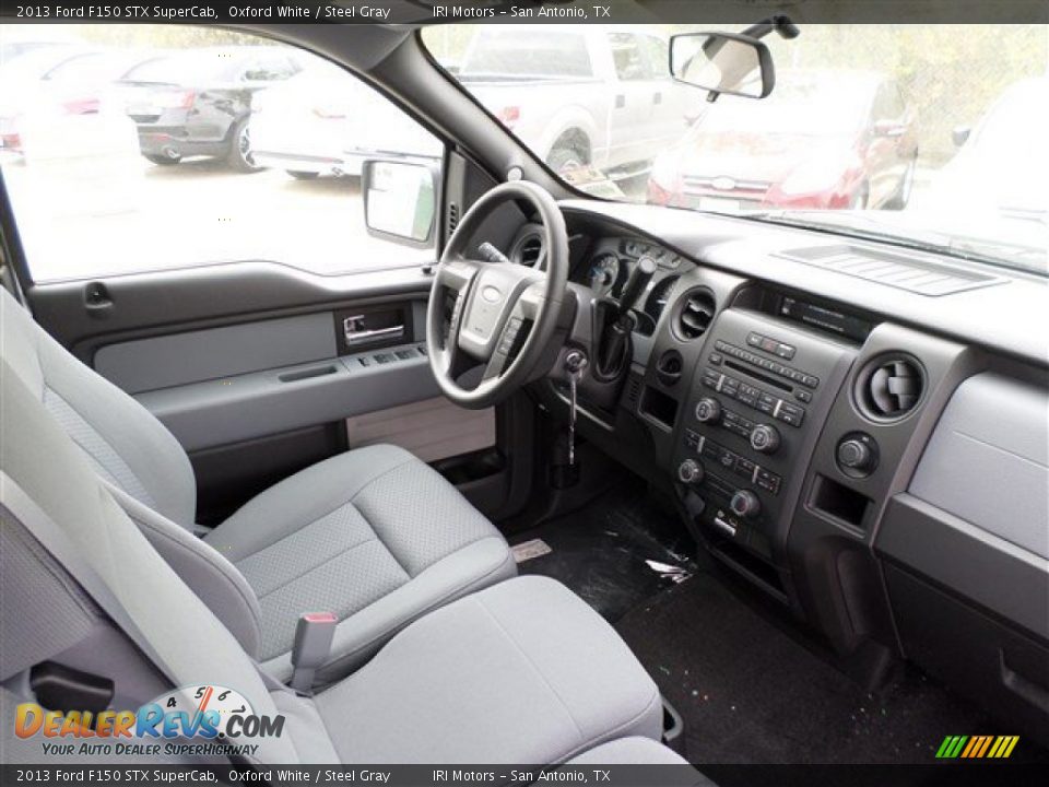 2013 Ford F150 STX SuperCab Oxford White / Steel Gray Photo #11