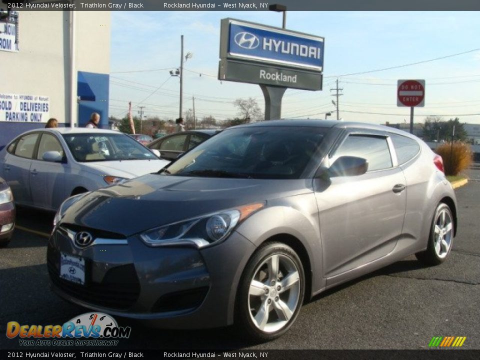2012 Hyundai Veloster Triathlon Gray / Black Photo #1