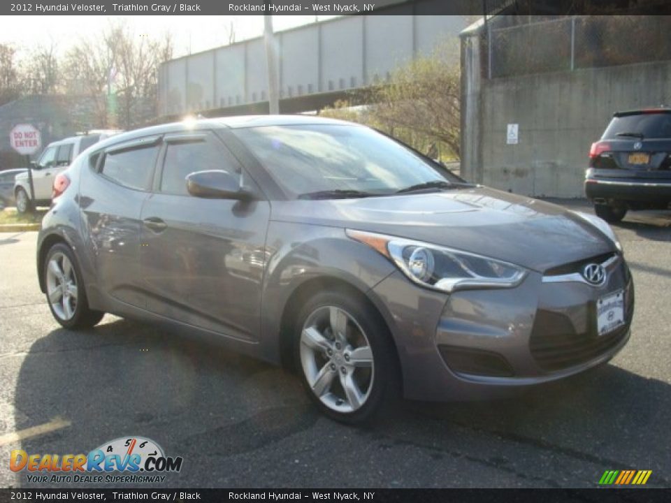 2012 Hyundai Veloster Triathlon Gray / Black Photo #3