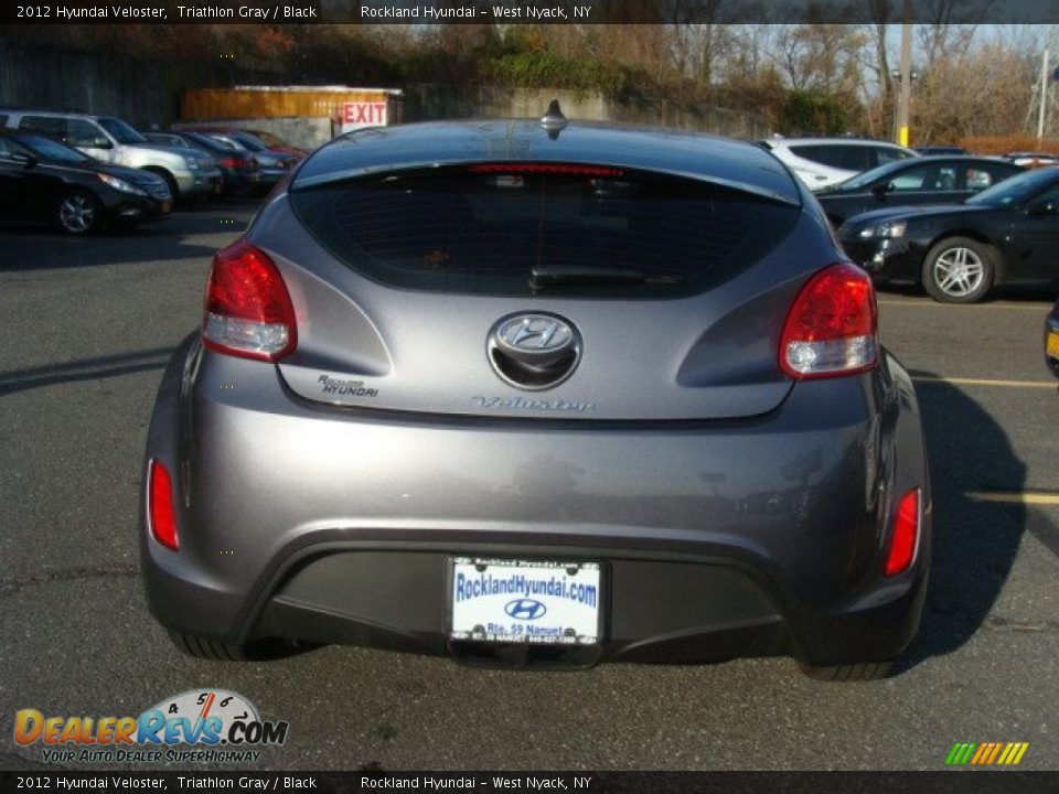 2012 Hyundai Veloster Triathlon Gray / Black Photo #5