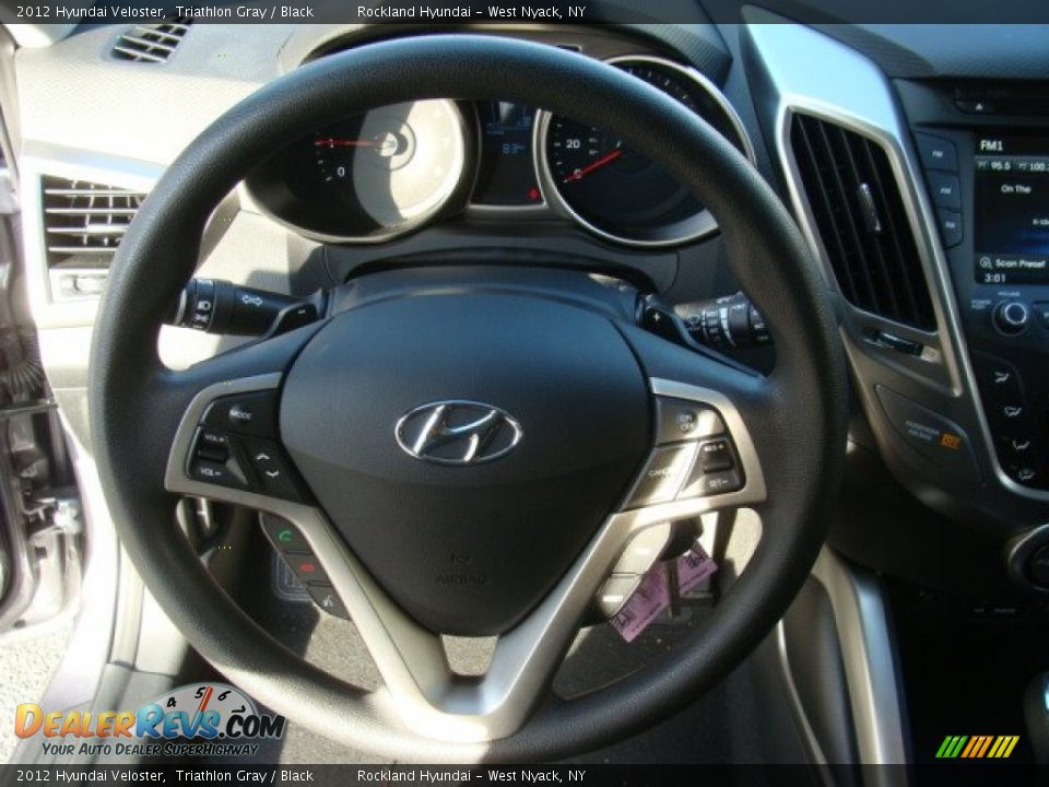 2012 Hyundai Veloster Triathlon Gray / Black Photo #12