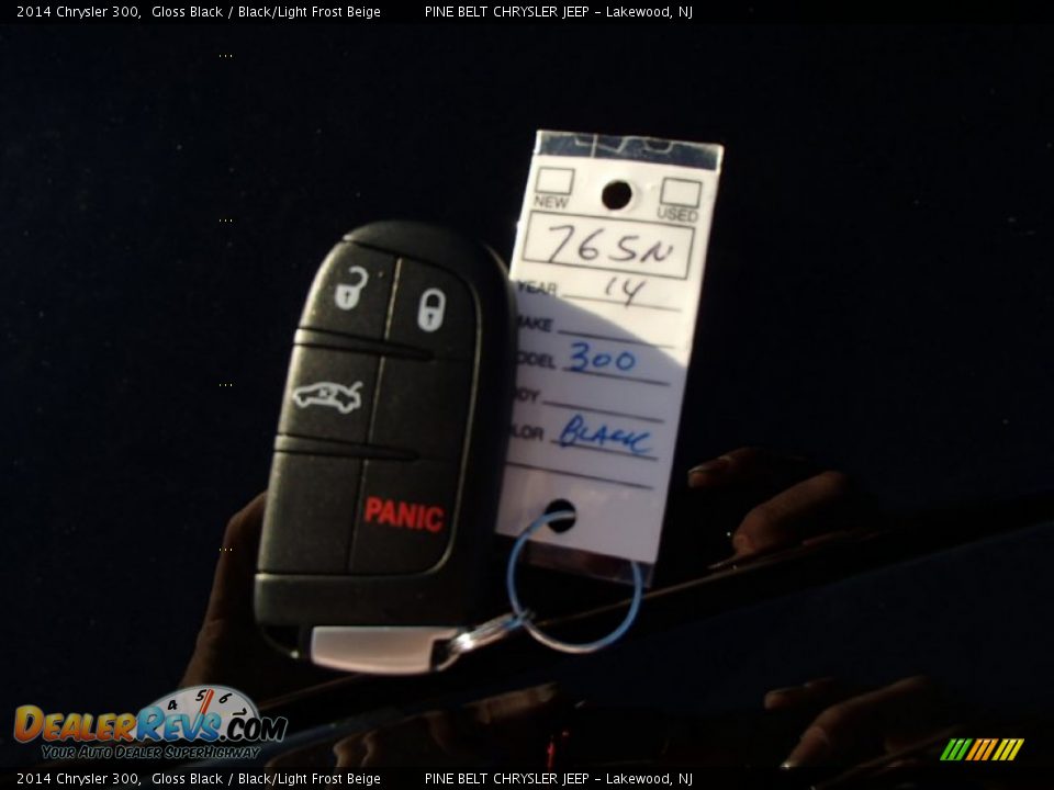 2014 Chrysler 300 Gloss Black / Black/Light Frost Beige Photo #11