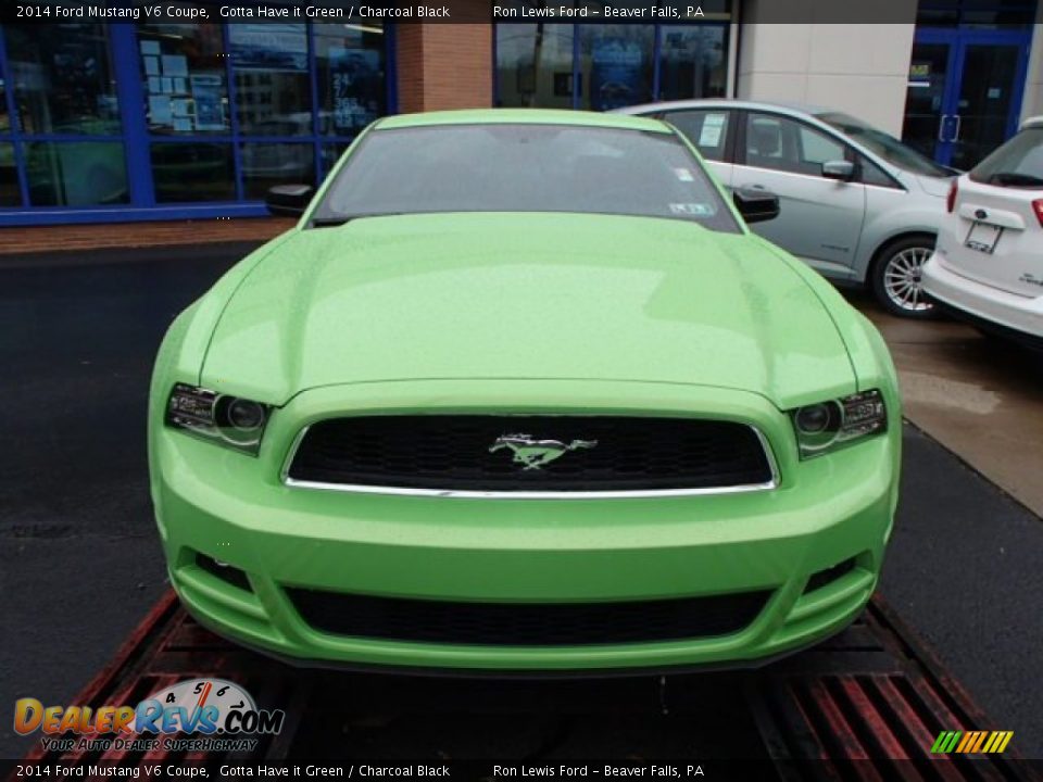 2014 Ford Mustang V6 Coupe Gotta Have it Green / Charcoal Black Photo #3