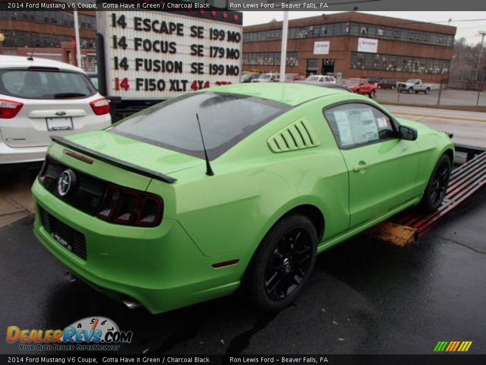 2014 Ford Mustang V6 Coupe Gotta Have it Green / Charcoal Black Photo #8