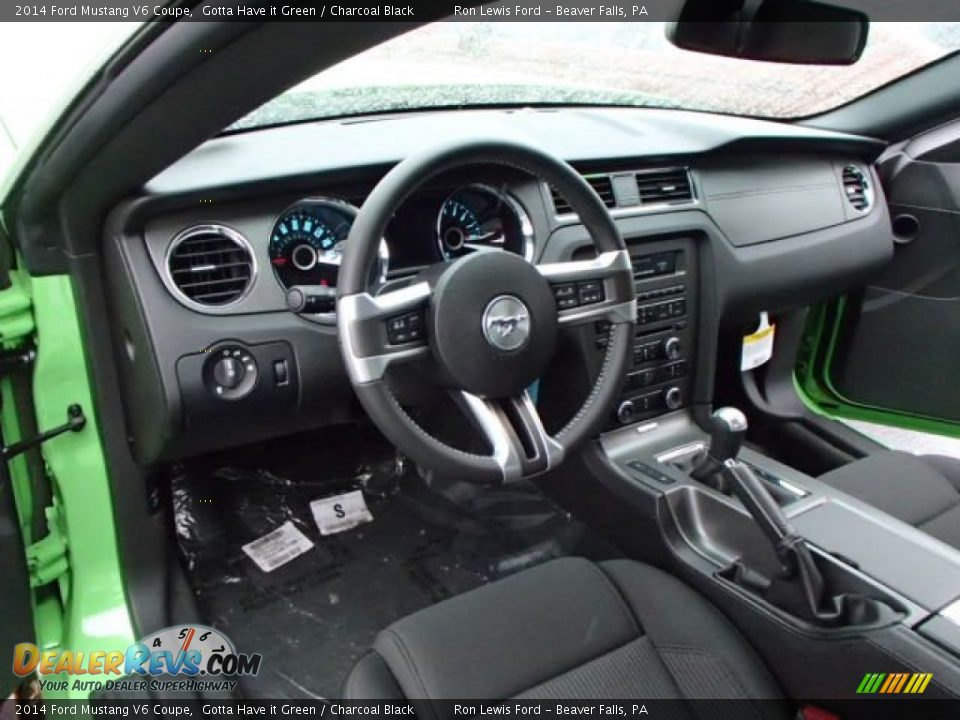Charcoal Black Interior - 2014 Ford Mustang V6 Coupe Photo #12
