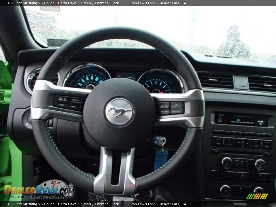2014 Ford Mustang V6 Coupe Gotta Have it Green / Charcoal Black Photo #18