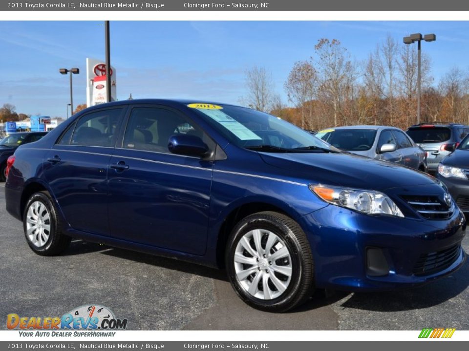 2013 Toyota Corolla LE Nautical Blue Metallic / Bisque Photo #1