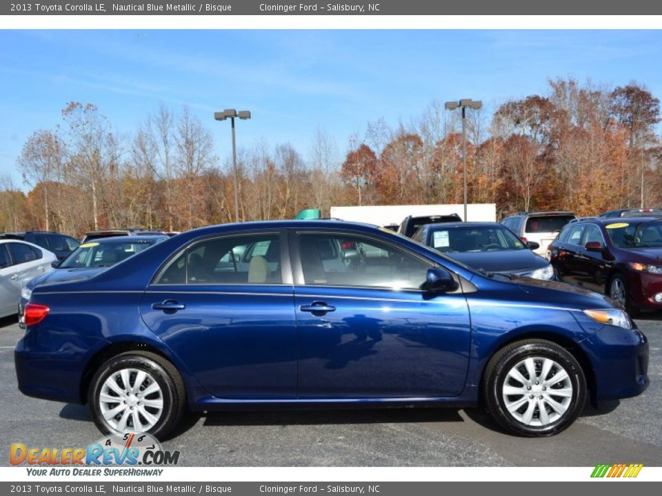 2013 Toyota Corolla LE Nautical Blue Metallic / Bisque Photo #2
