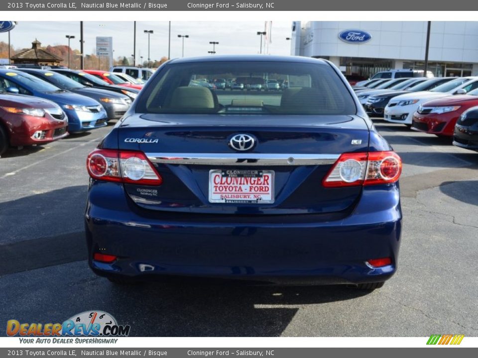 2013 Toyota Corolla LE Nautical Blue Metallic / Bisque Photo #4