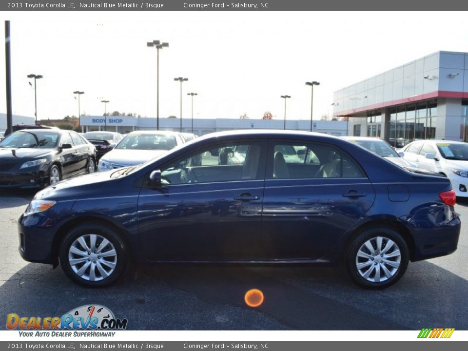 2013 Toyota Corolla LE Nautical Blue Metallic / Bisque Photo #5