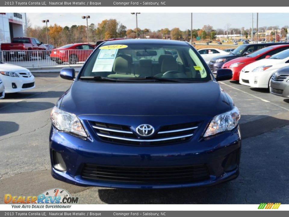 2013 Toyota Corolla LE Nautical Blue Metallic / Bisque Photo #7