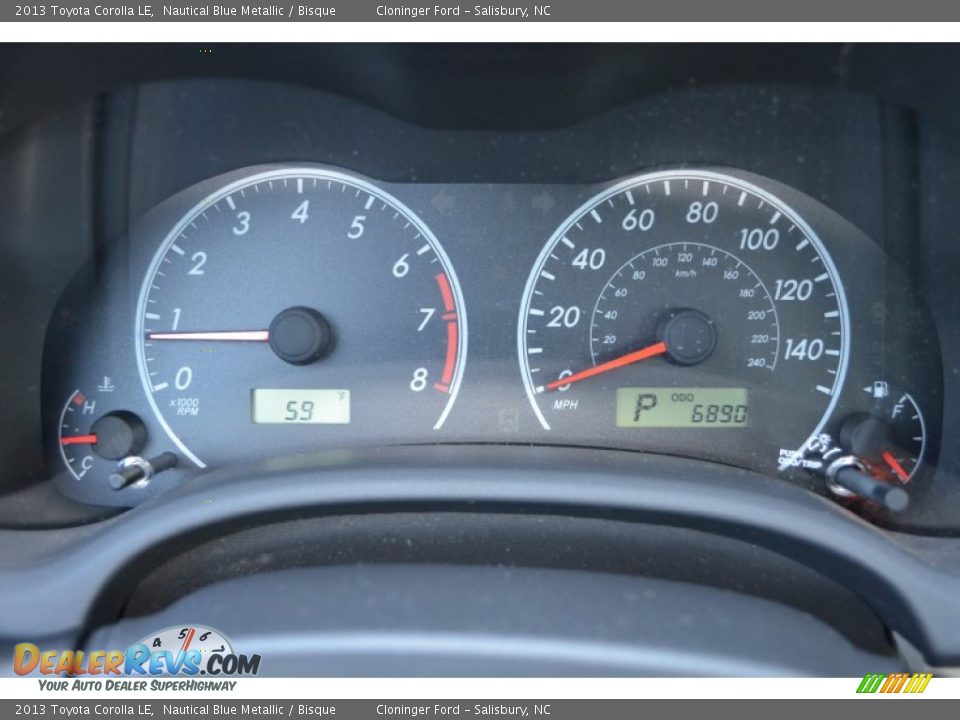 2013 Toyota Corolla LE Nautical Blue Metallic / Bisque Photo #29