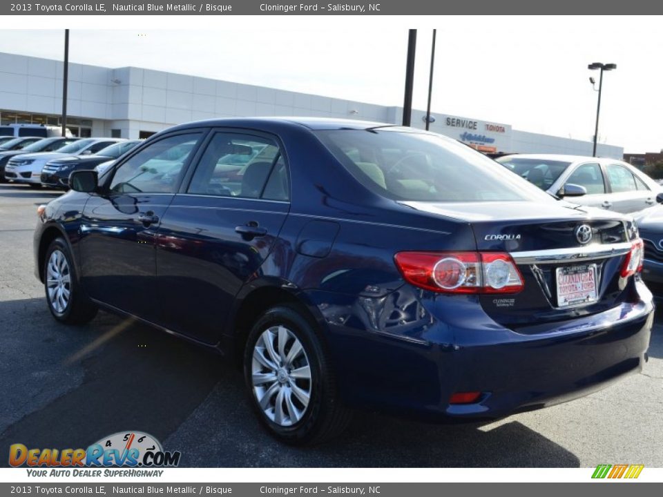 2013 Toyota Corolla LE Nautical Blue Metallic / Bisque Photo #33