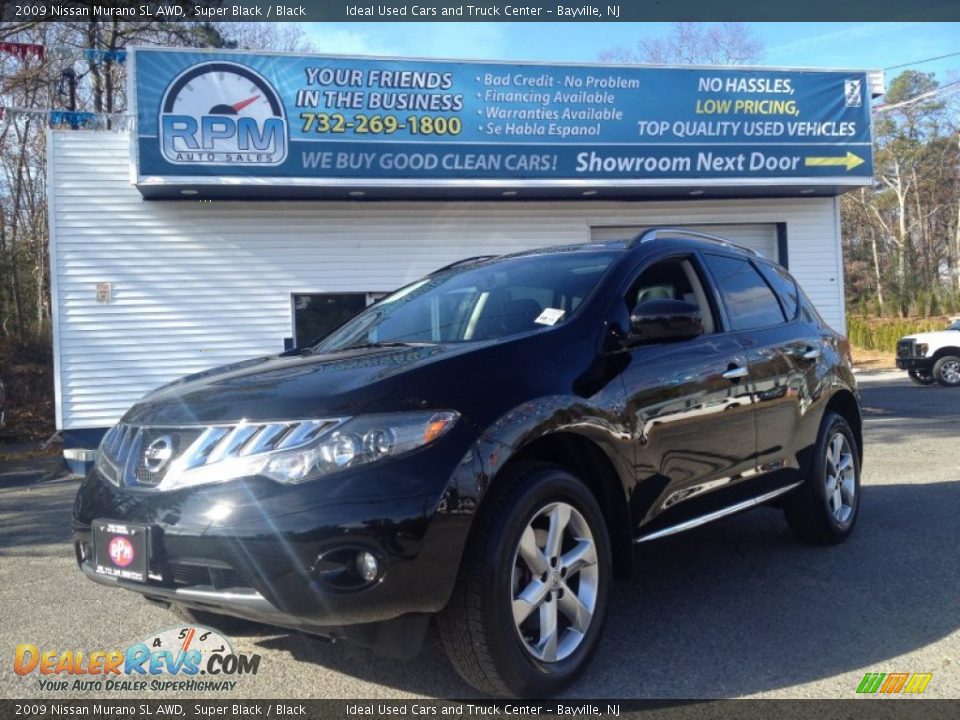 2009 Nissan Murano SL AWD Super Black / Black Photo #1