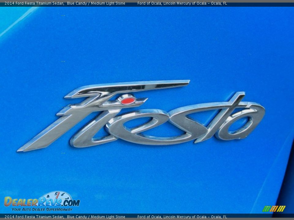 2014 Ford Fiesta Titanium Sedan Blue Candy / Medium Light Stone Photo #4