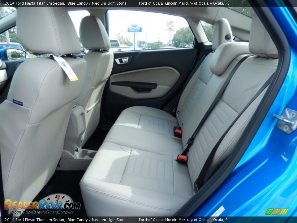 2014 Ford Fiesta Titanium Sedan Blue Candy / Medium Light Stone Photo #7