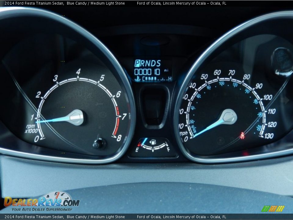 2014 Ford Fiesta Titanium Sedan Blue Candy / Medium Light Stone Photo #9