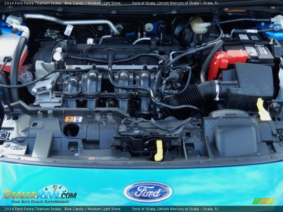 2014 Ford Fiesta Titanium Sedan Blue Candy / Medium Light Stone Photo #11