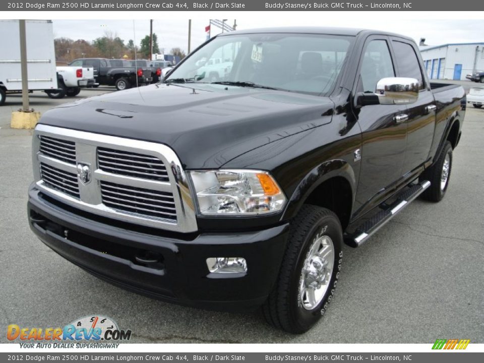 2012 Dodge Ram 2500 HD Laramie Longhorn Crew Cab 4x4 Black / Dark Slate Photo #1