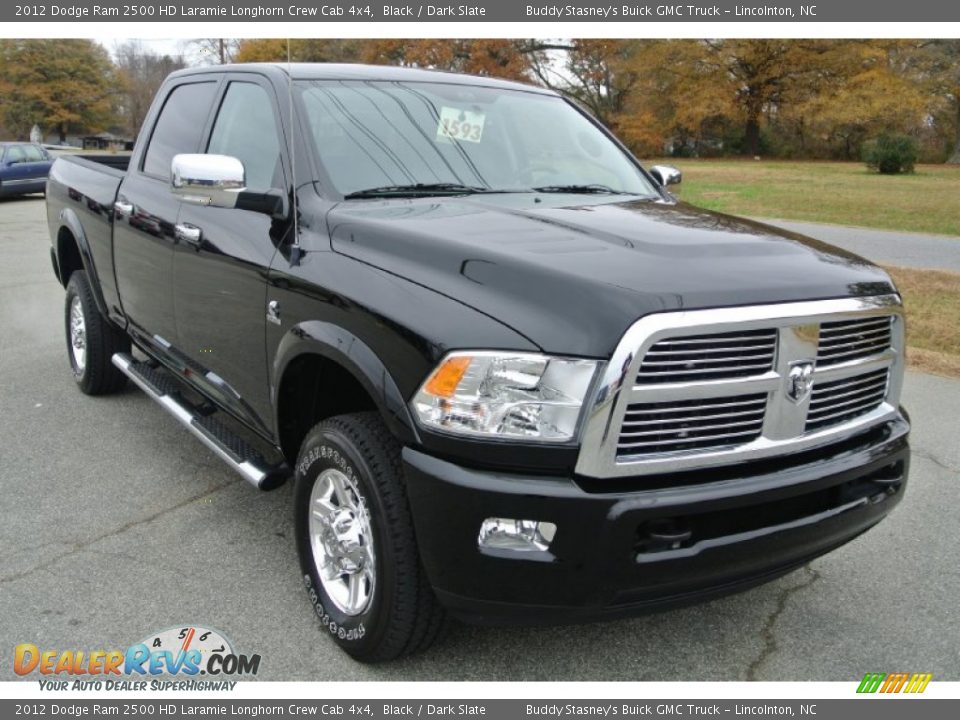 2012 Dodge Ram 2500 HD Laramie Longhorn Crew Cab 4x4 Black / Dark Slate Photo #2