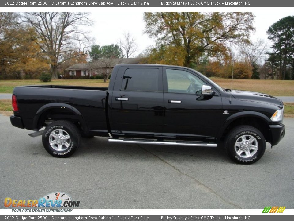 2012 Dodge Ram 2500 HD Laramie Longhorn Crew Cab 4x4 Black / Dark Slate Photo #3