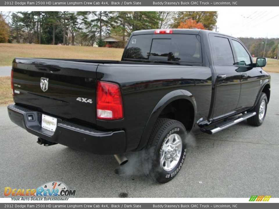 2012 Dodge Ram 2500 HD Laramie Longhorn Crew Cab 4x4 Black / Dark Slate Photo #4