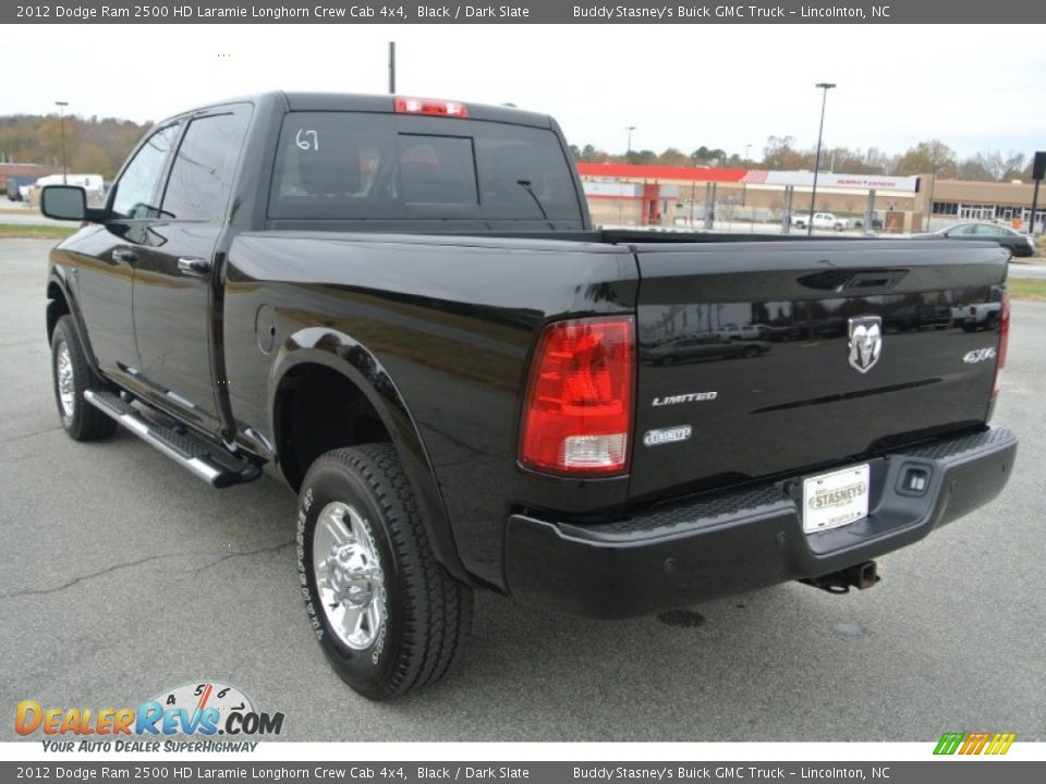 2012 Dodge Ram 2500 HD Laramie Longhorn Crew Cab 4x4 Black / Dark Slate Photo #5