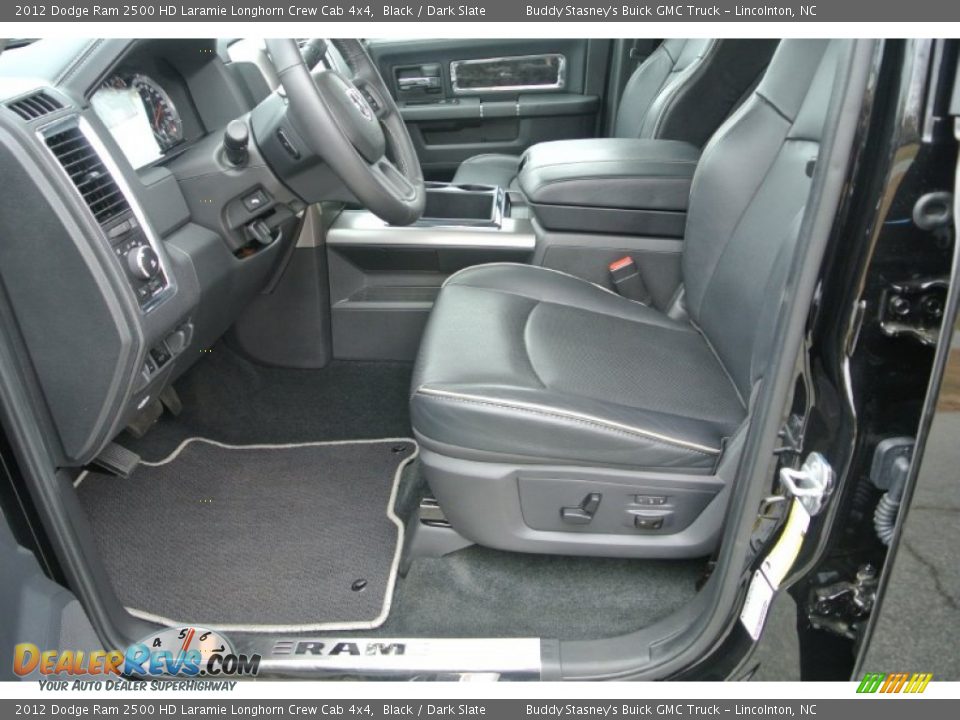 2012 Dodge Ram 2500 HD Laramie Longhorn Crew Cab 4x4 Black / Dark Slate Photo #8