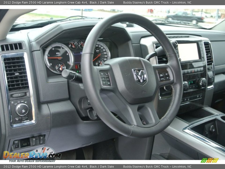 2012 Dodge Ram 2500 HD Laramie Longhorn Crew Cab 4x4 Black / Dark Slate Photo #27