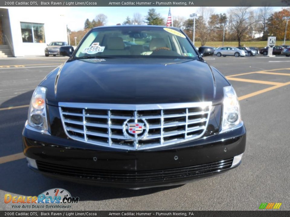 2008 Cadillac DTS Black Raven / Light Linen/Cocoa Photo #2