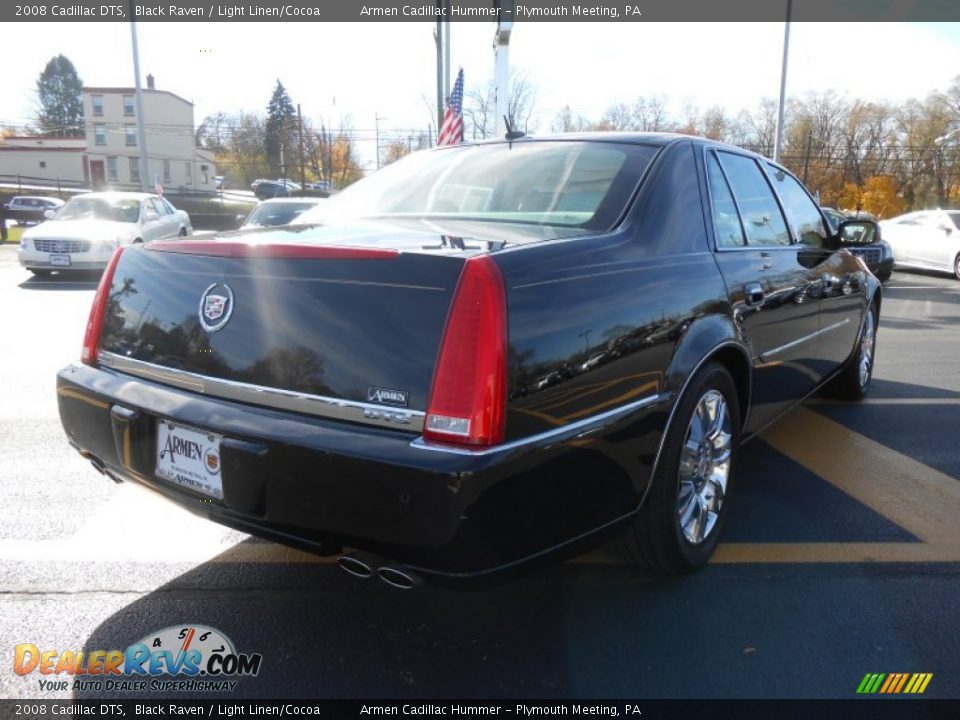 2008 Cadillac DTS Black Raven / Light Linen/Cocoa Photo #5