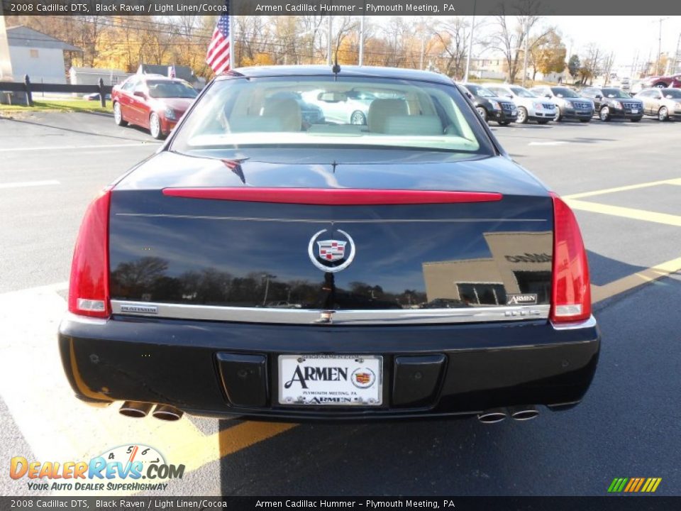 2008 Cadillac DTS Black Raven / Light Linen/Cocoa Photo #6