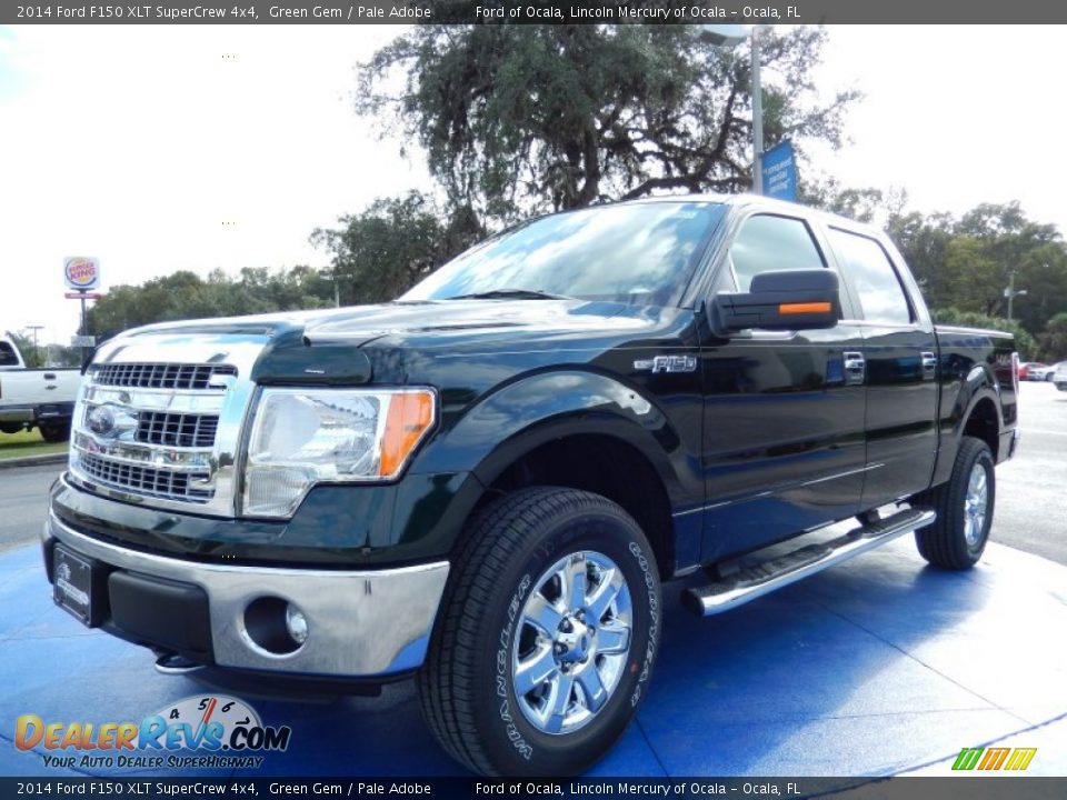 2014 Ford F150 XLT SuperCrew 4x4 Green Gem / Pale Adobe Photo #1
