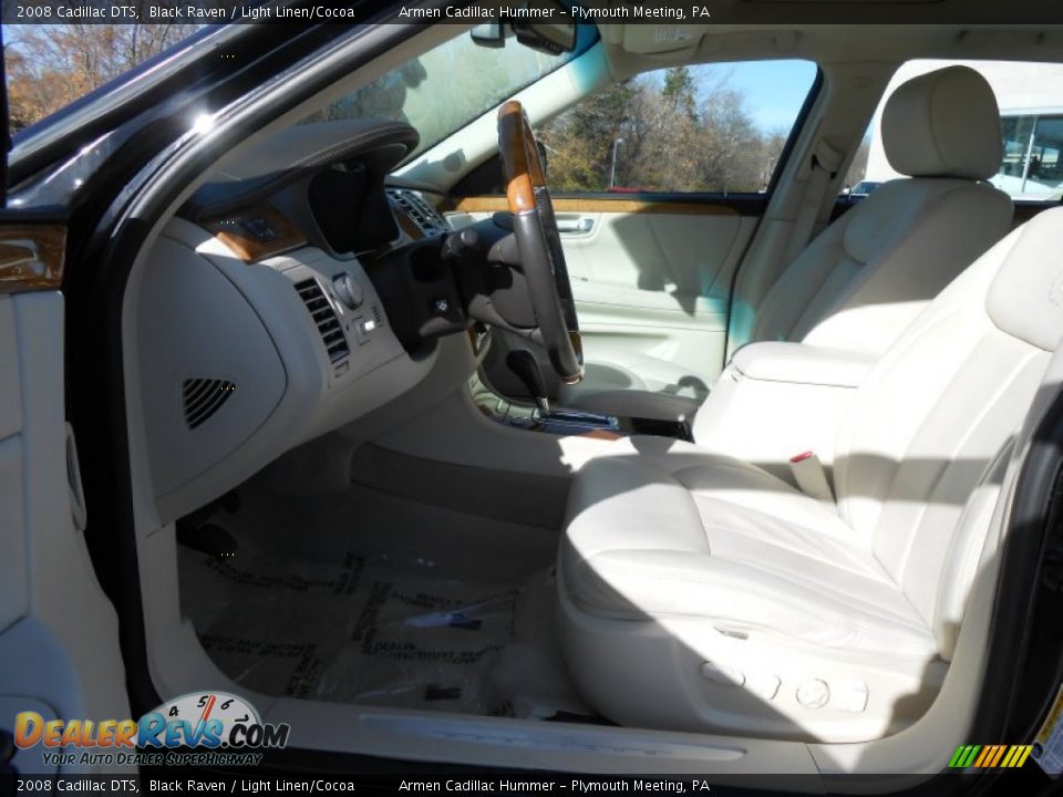 2008 Cadillac DTS Black Raven / Light Linen/Cocoa Photo #10