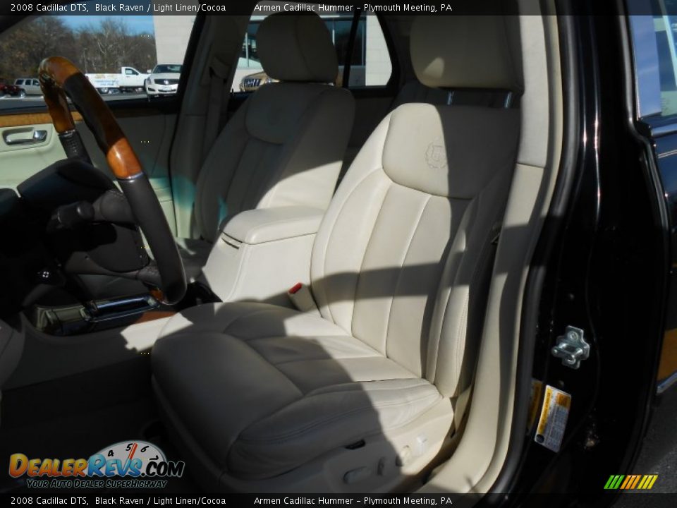 2008 Cadillac DTS Black Raven / Light Linen/Cocoa Photo #11
