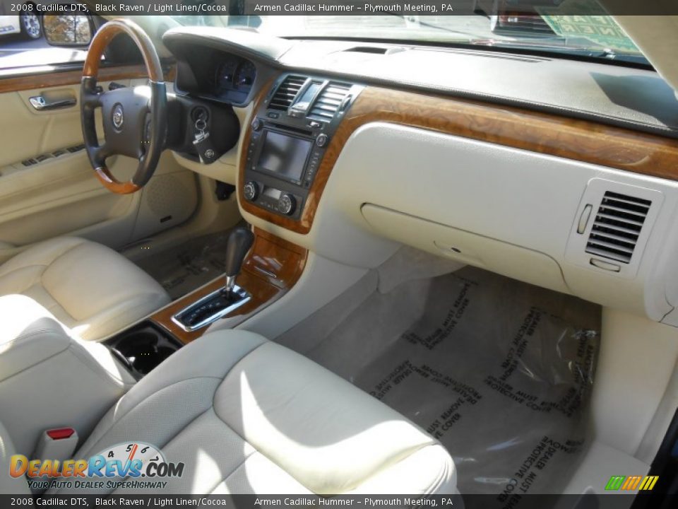2008 Cadillac DTS Black Raven / Light Linen/Cocoa Photo #12