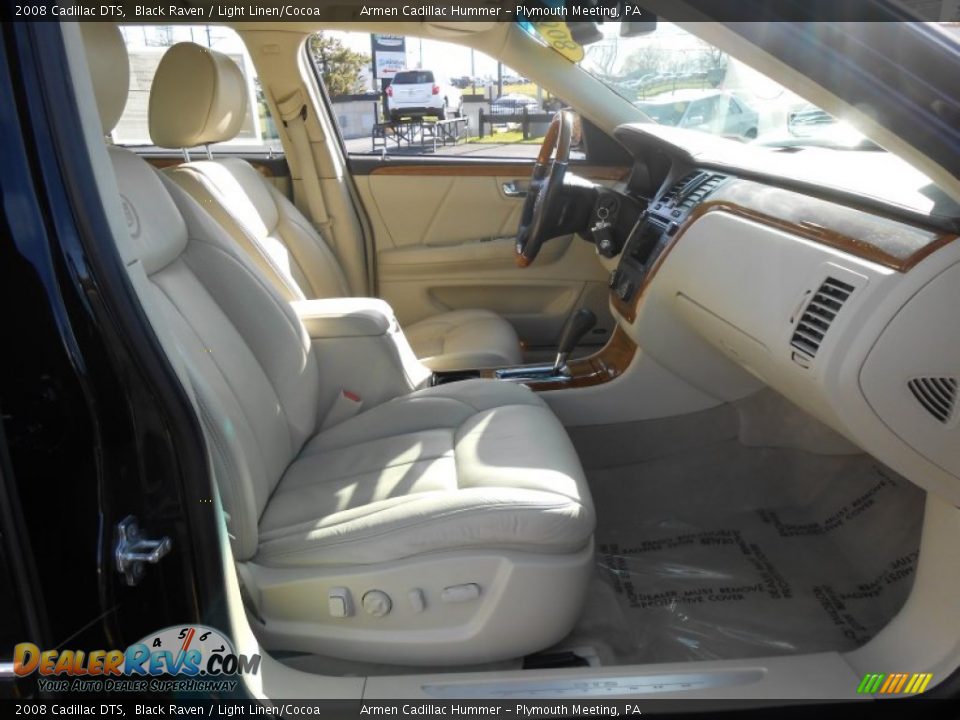 2008 Cadillac DTS Black Raven / Light Linen/Cocoa Photo #13