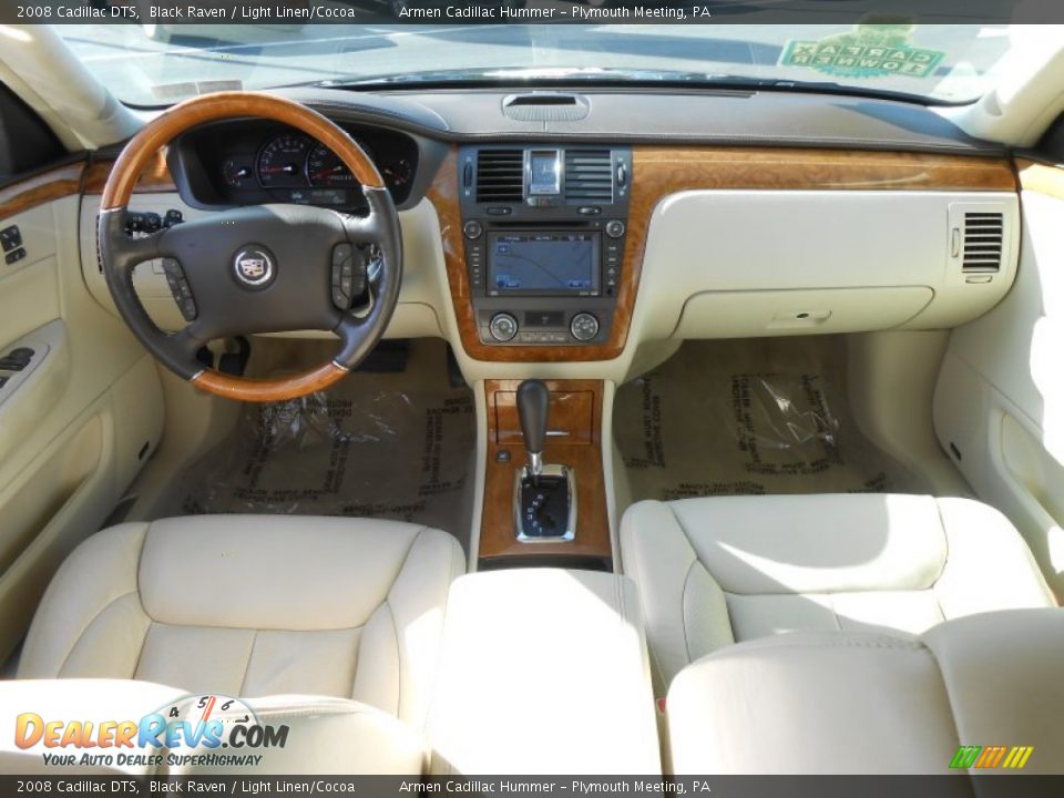 2008 Cadillac DTS Black Raven / Light Linen/Cocoa Photo #17