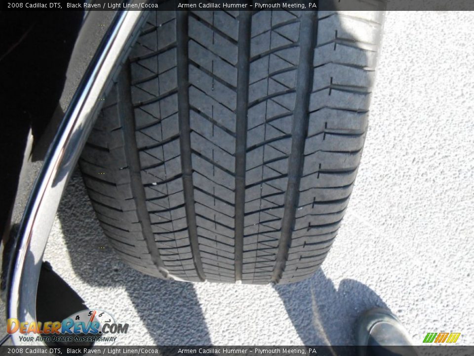 2008 Cadillac DTS Black Raven / Light Linen/Cocoa Photo #21