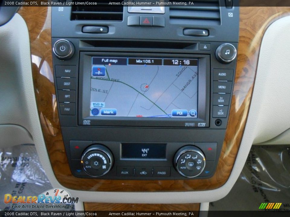 2008 Cadillac DTS Black Raven / Light Linen/Cocoa Photo #22