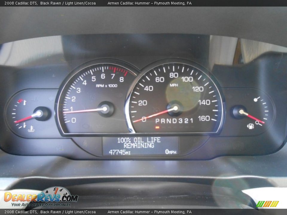 2008 Cadillac DTS Black Raven / Light Linen/Cocoa Photo #24