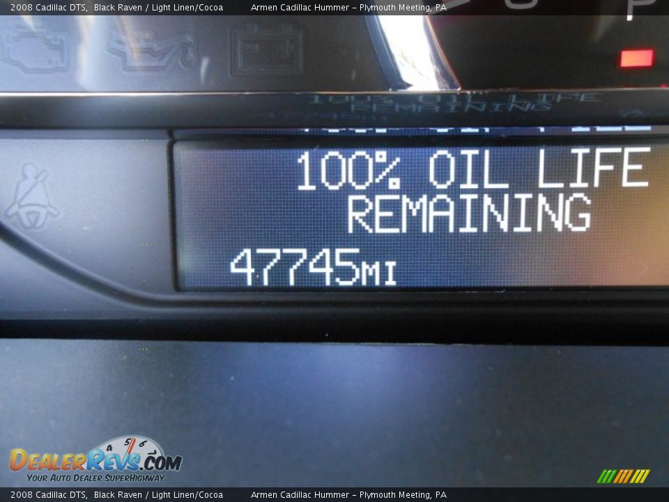 2008 Cadillac DTS Black Raven / Light Linen/Cocoa Photo #25