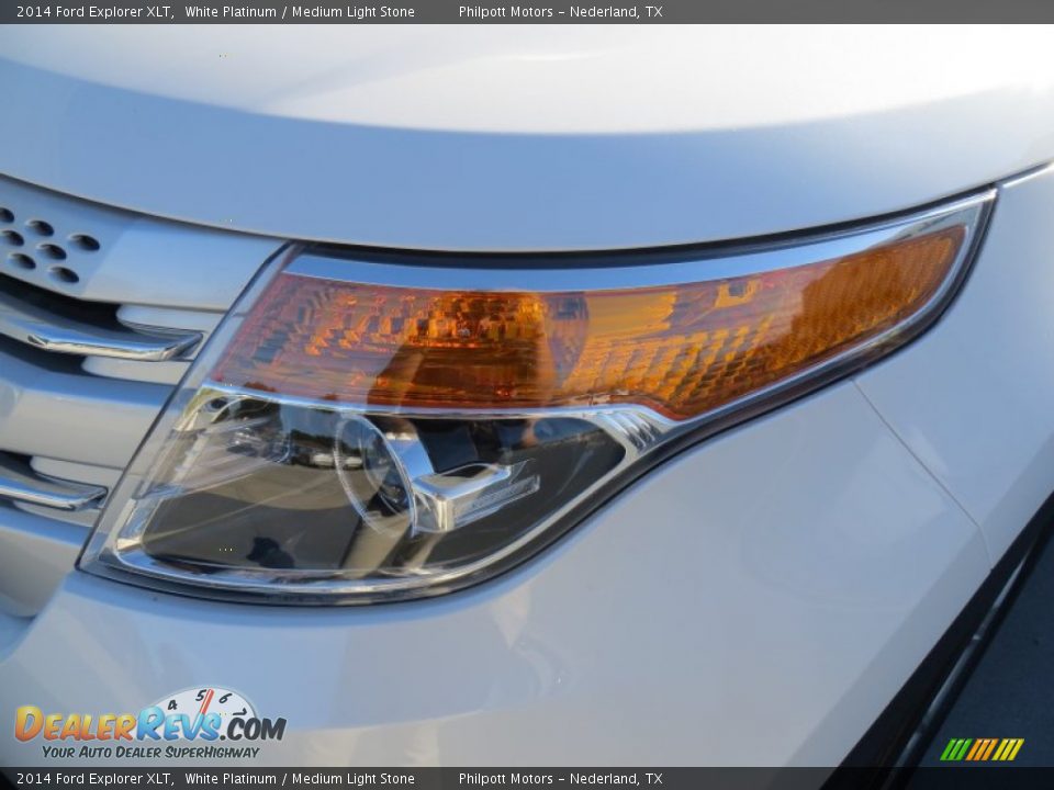 2014 Ford Explorer XLT White Platinum / Medium Light Stone Photo #9