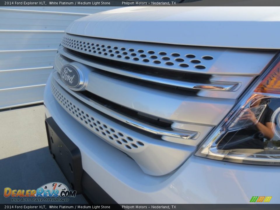 2014 Ford Explorer XLT White Platinum / Medium Light Stone Photo #11