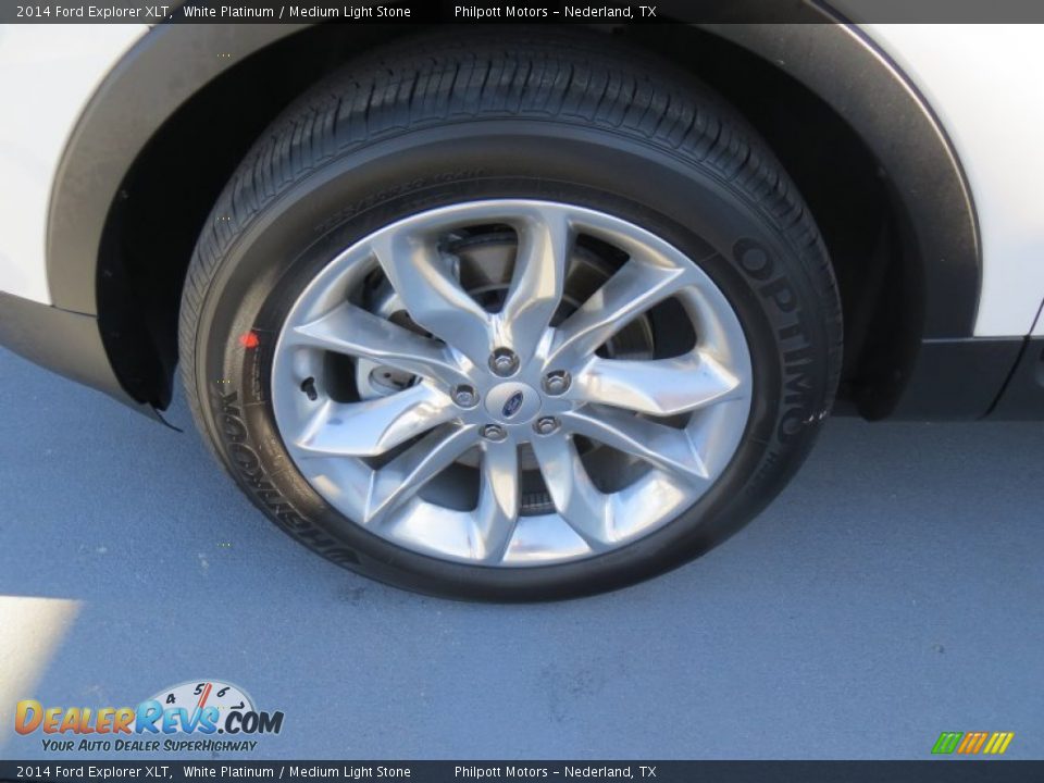 2014 Ford Explorer XLT White Platinum / Medium Light Stone Photo #12