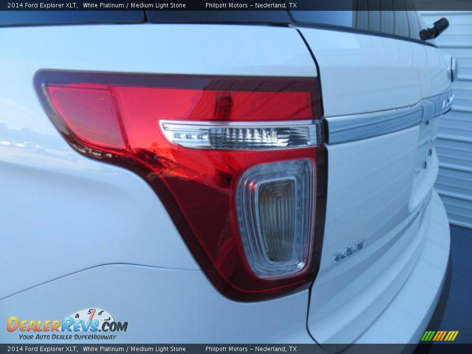 2014 Ford Explorer XLT White Platinum / Medium Light Stone Photo #13