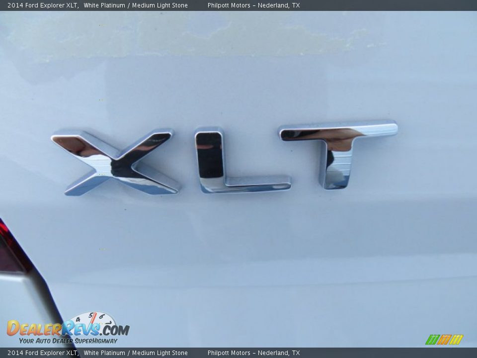 2014 Ford Explorer XLT White Platinum / Medium Light Stone Photo #14